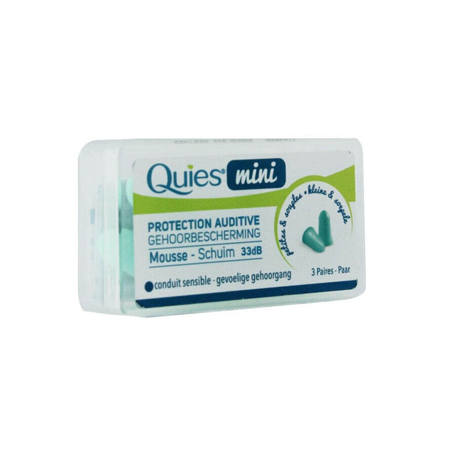 Quies Mini Schaumstoff-Gehörschützer 3 Paar
