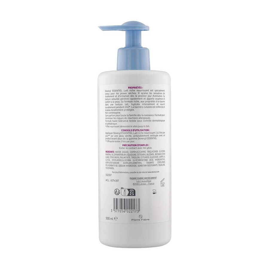 Dexeryl Latte ricco e nutriente Essentiel 500ml Dexeryl Latte ricco e nutriente Essentiel 500ml