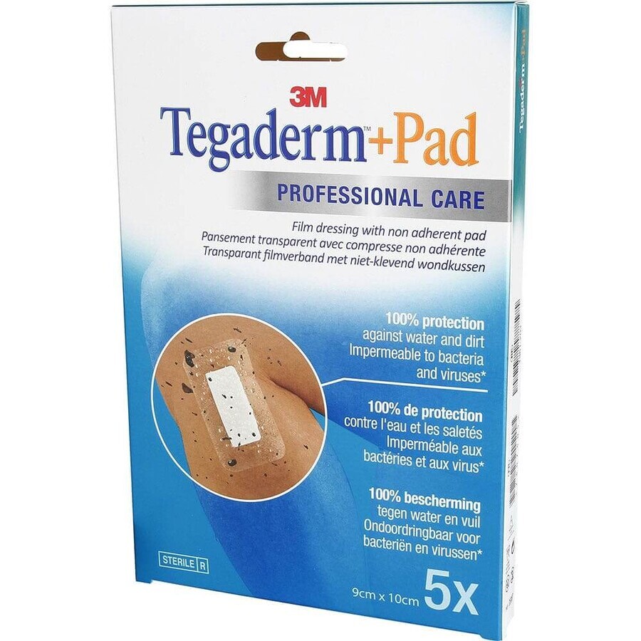 Boutique 3M Tegaderm Pad Pansements Film 9cm X 10cm x5 3M Tegaderm Pad Pansements Film 9cm X 10cm x5