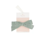 Bachca Crocodile hair clip with gray-green bow