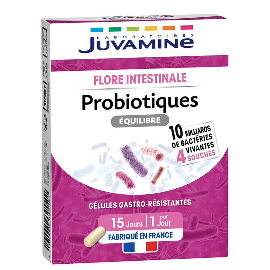 Juvamine PROBIOTICS BALANCE 4 stammen Spijsvertering 15 capsules