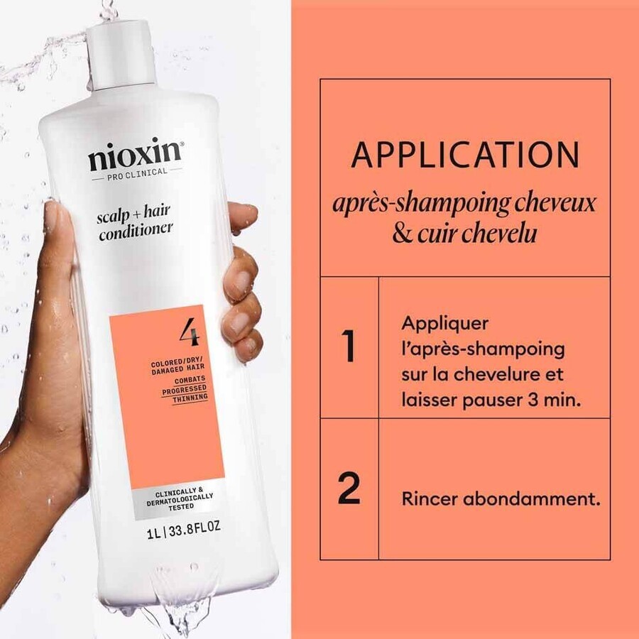 Nioxin System 4 Balsam pentru păr vopsit/uscat/deteriorat și Advanced Loss 1L