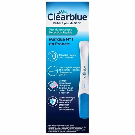 Clearblue Prueba de embarazo de detección rápida 1 prueba