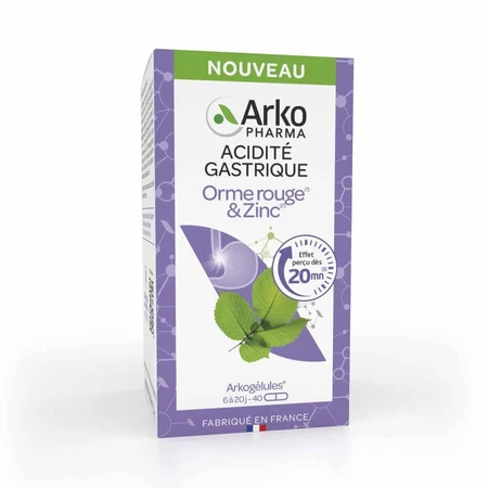 Arkopharma Arkocápsula Acidez gástrica Olmo resbaladizo y zinc 40 cápsulas