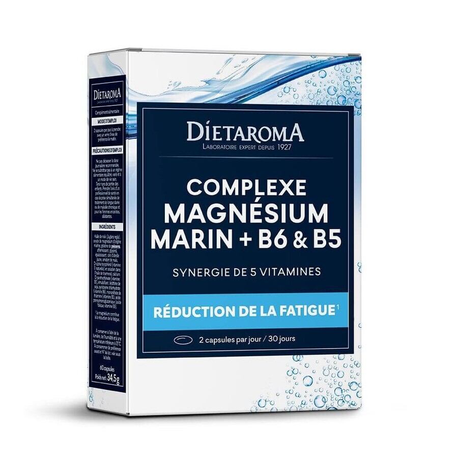Dietaroma Complex de magneziu marin + B6 și B5 60 capsule