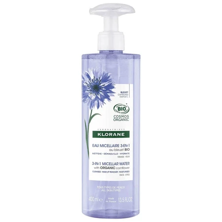 Klorane Cornflower Micellar Water 3in1 organic ritual 400ml