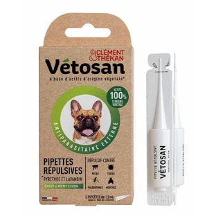 Clement-Thekan Vétosan Vlooien- en tekenbestrijding Kleine puppy's 2 pipetten 1,5ml