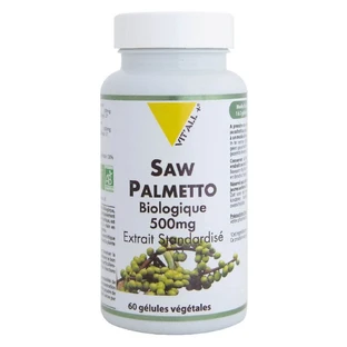 Vit'All+ Saw Palmetto Organic 500 mg 60 Vegetarian Capsules