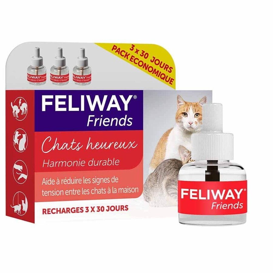 Feliway Vrienden Katten Heureux Harmonie Durable Navullingen tussen Katten 3x48ml