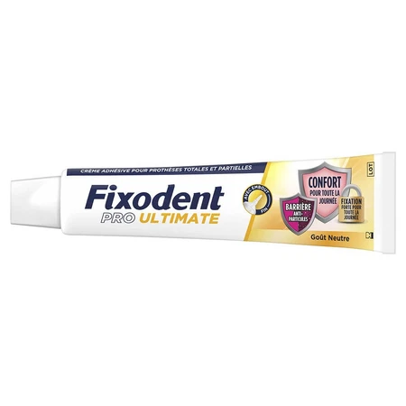 Fixodent Pro Ultimate Kleefcrème voor volledige en gedeeltelijke prothesen Neutrale smaak 57ml