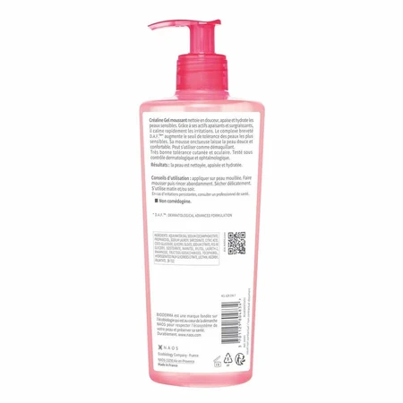 Bioderma Crealine Micellar Cleansing Gel Beruhigende empfindliche Haut Gesicht und Augen