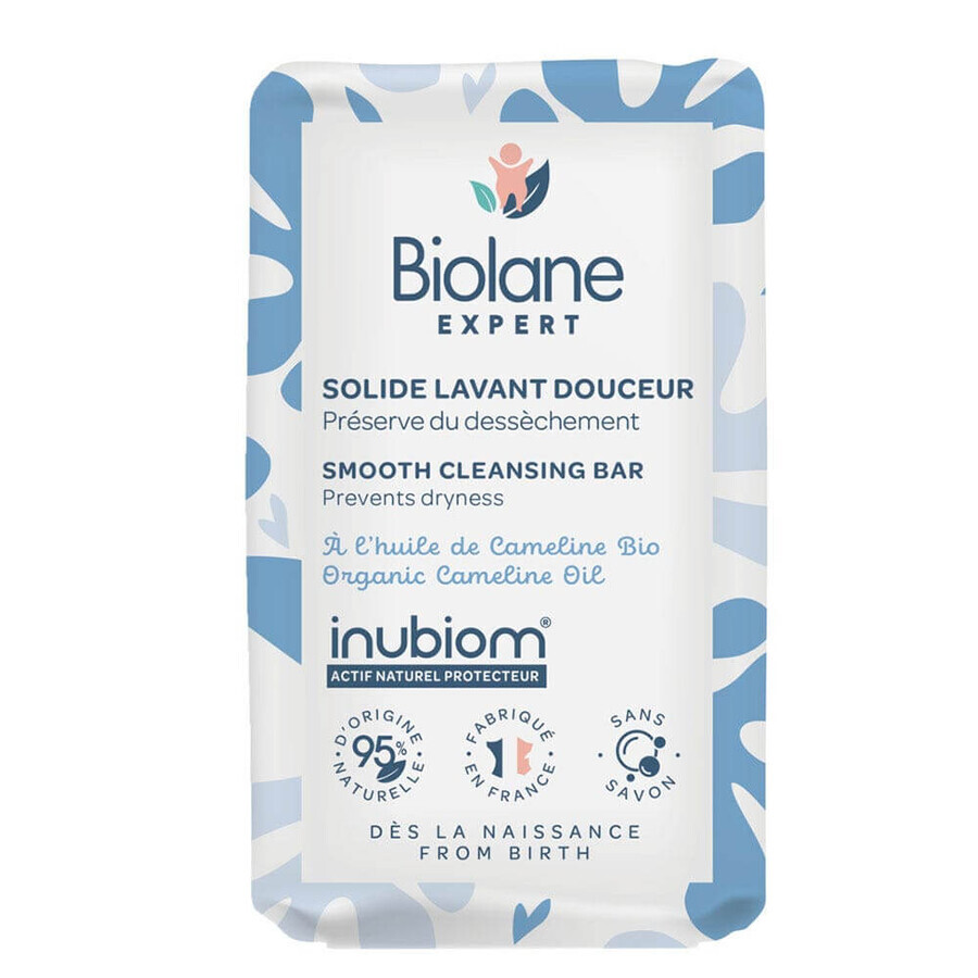 Biolane Esperto Solidi per la Lavera Delicatezza senza sapone Olio di Camelina Bio 75g