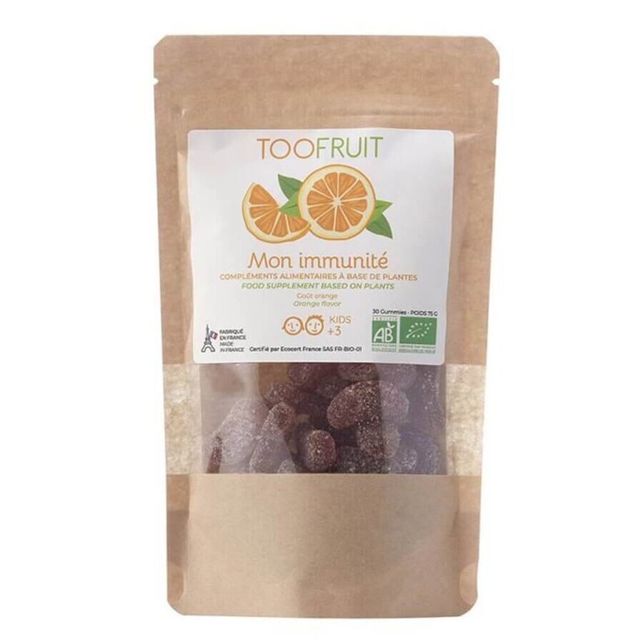 Toofruit Fruity Immunity Gummies mit Orange, Vitamin C und Propolis 30gummis