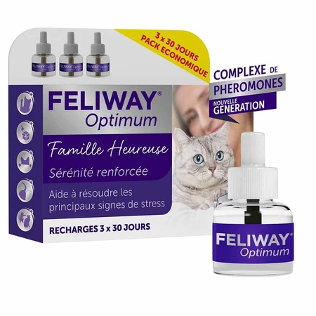 Feliway Optimum Serenity Renforcée Happy Family Kit 3x48ml
