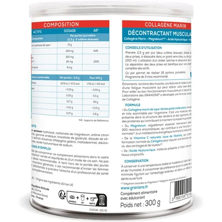 Granions Relajante muscular con colágeno marino 300g