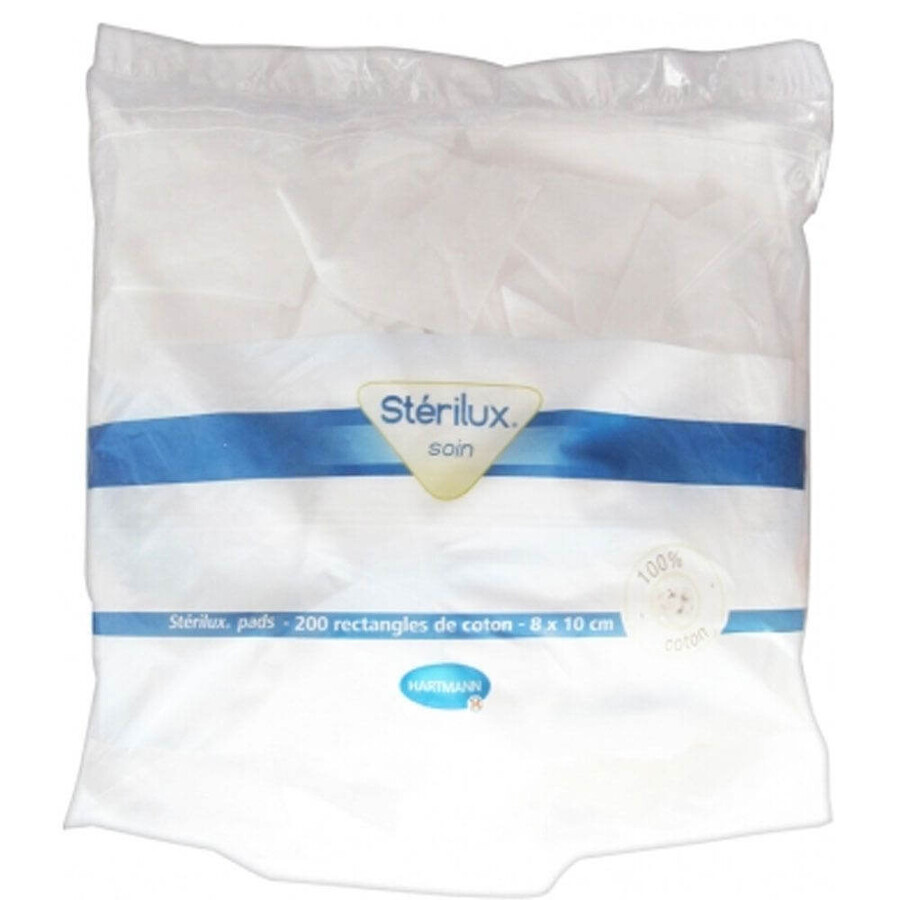 Hartmann Coton Sterilux Pads 8x10cm 200 Rechtecke