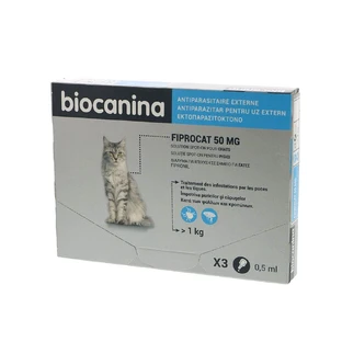 Biocanina Antiparasitario externo FIPROCAT 50MG 3 pipetas