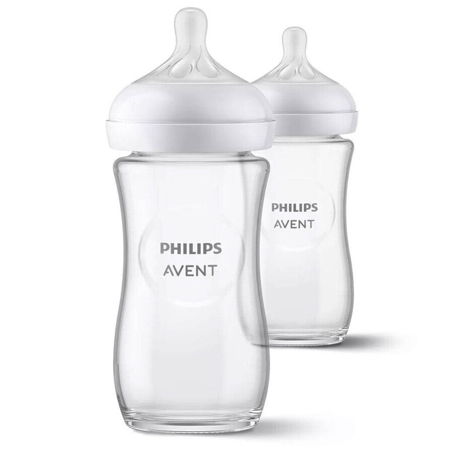 Comprar Avent Natural Response Biberón de vidrio a partir de 1 mes 2x240ml Avent Natural Response Biberón de vidrio a partir de 1 mes 2x240ml