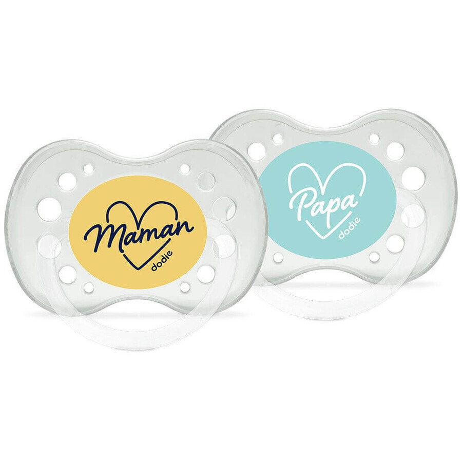 Dodie Anatomical Soothers Words of Love 18 months and Plus x2