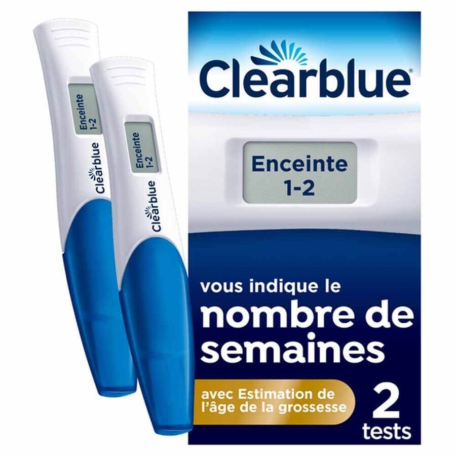 Clearblue Digital Pregnancy Test with estimated age of pregnancy 2 tests
