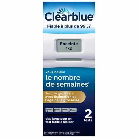 Prueba de embarazo digital Clearblue con edad estimada del embarazo 2 pruebas