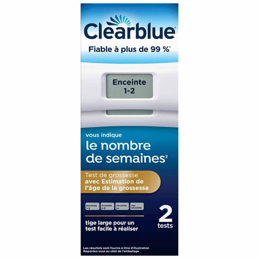 Clearblue Digital Pregnancy Test with estimated age of pregnancy 2 tests
