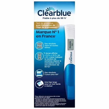 Prueba de embarazo digital Clearblue con edad estimada del embarazo 2 pruebas