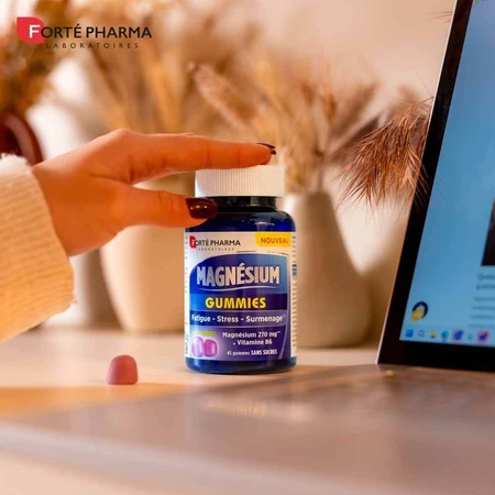 Forté Pharma Magnesium Raspberry Flavor Sugar Free 45 Gummies