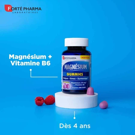 Forté Pharma Magnesium Raspberry Flavor Sugar Free 45 Gummies