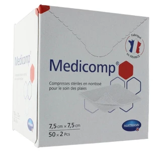 Hartmann Medicomp Sterile Vliestabletten 7,5cm x 7,5cm 50x2