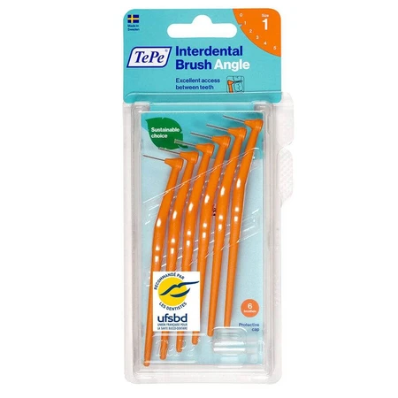 TePe Cepillos interdentales con mango de 0,45 mm x6