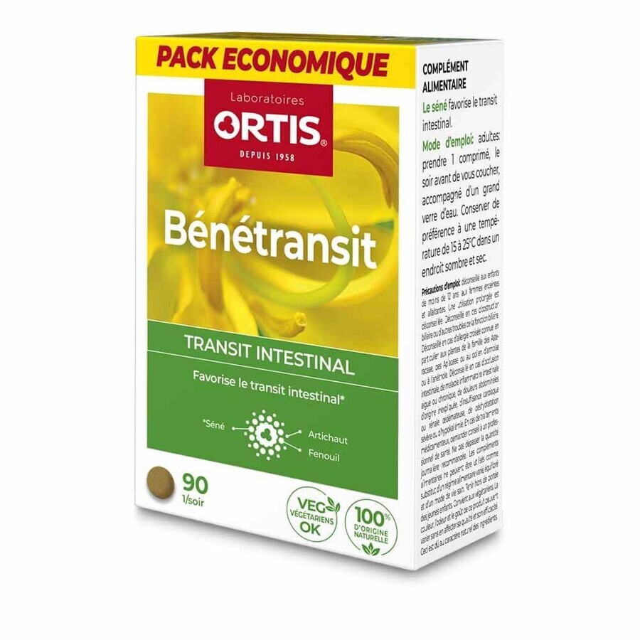 Ortis Benetransit Transit Intestinal 90 comprimés