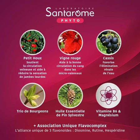 Santarome Fluidiveine Jambes Légères 60 comprimidos