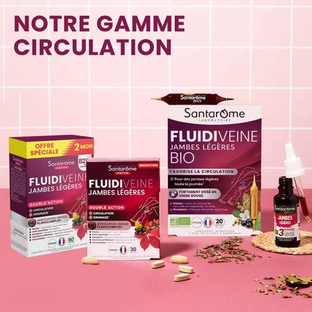 Santarome Fluidiveine Jambes Légères 60 comprimidos