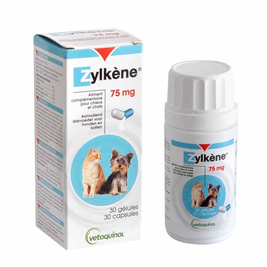 Vetoquinol Zylkène Supplementary food with relaxing effect 75 mg 30 capsules
