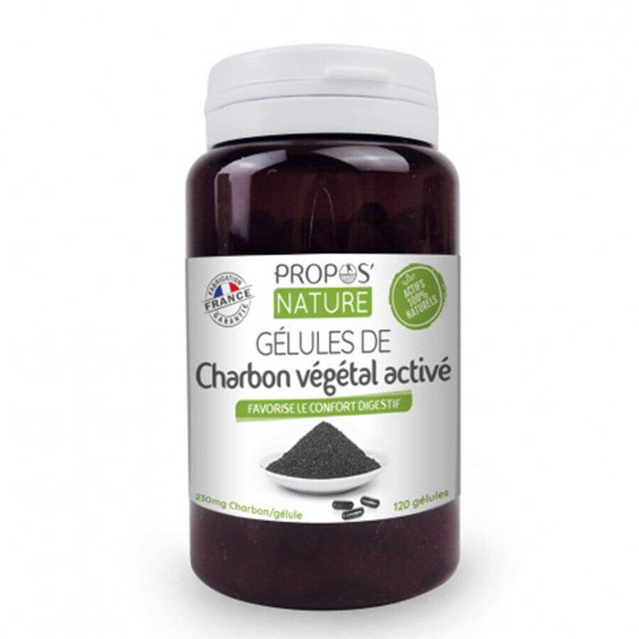 Propos'Nature Geactiveerde plantaardige houtskool capsules x 120 capsules