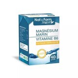 Nat&Form Marine Magnesium + Vitamine B6 Vermoeidheid, nervositeit 40 vegetarische capsules