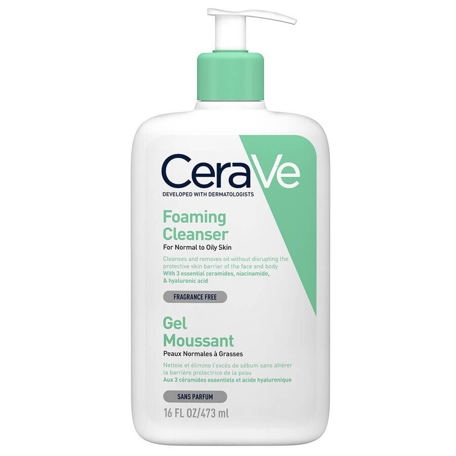 Cerave Gel Limpiador Facial para Piel Normal a Grasa 473ml