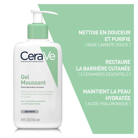 Cerave Facial Cleanser Foaming Gel for Normal to Oily Skin 473ml