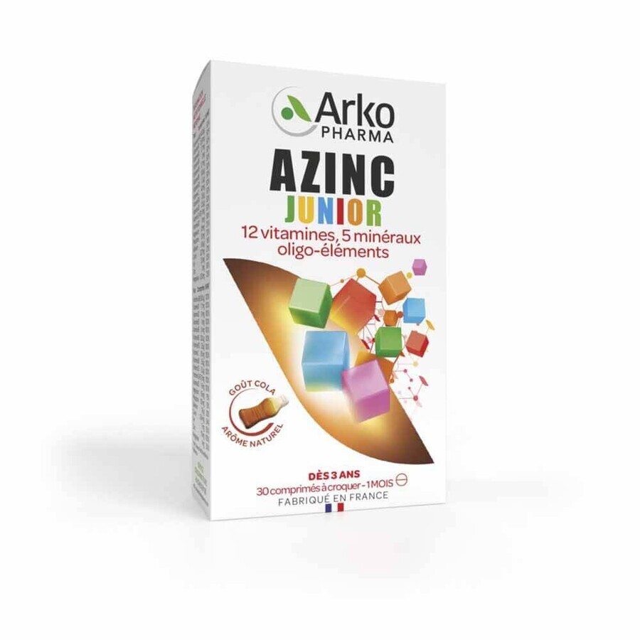 Arkopharma Azinc Vitamine C, E, Zinco Junior Gusto Coca Cola 30 compresse masticabili