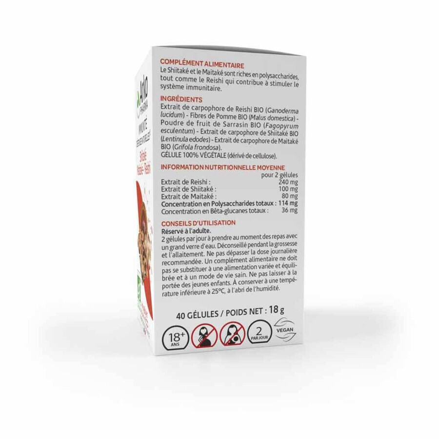 Arkopharma Arkocapsule Shiitake Maitake Reishi Organic x40 capsule