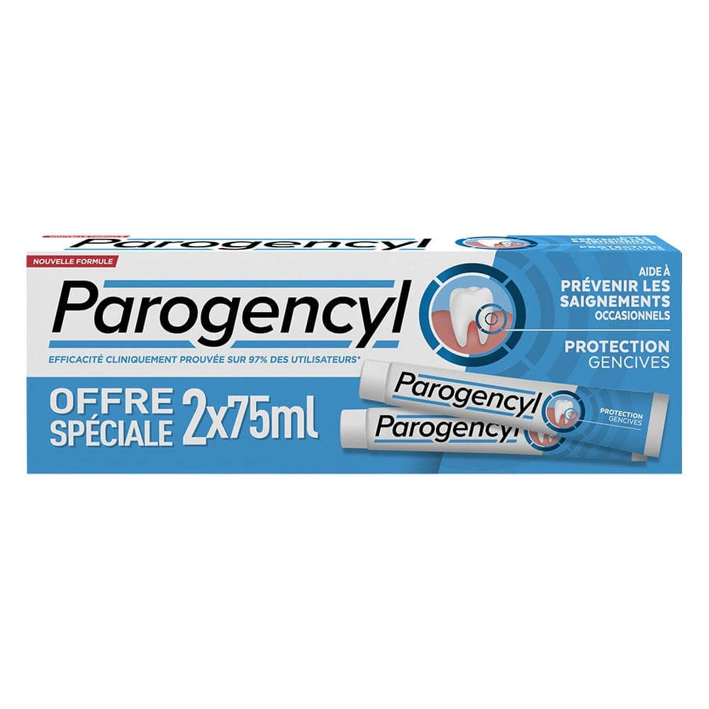 Parogencyl Toothpaste for gum prevention 2x75 ml