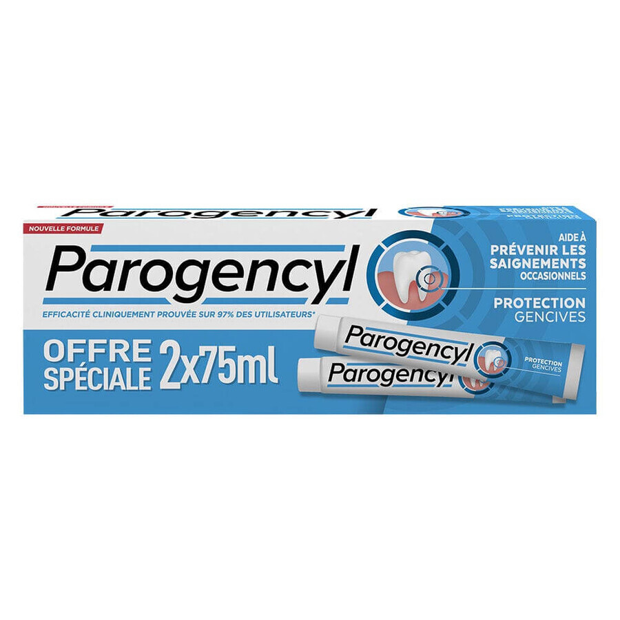 Parogencyl Toothpaste for gum prevention 2x75 ml
