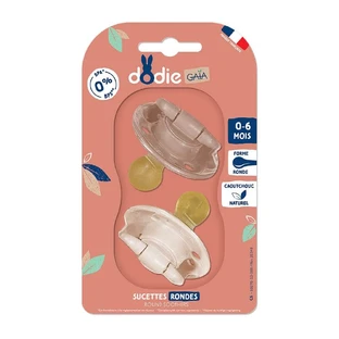 Dodie Symmetrischer Runder Schnuller 0 bis 6 Monate x2
