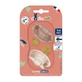 Dodie Symmetrischer Runder Schnuller 0 bis 6 Monate x2