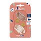 Dodie Round Symmetrical Pacifier 0 to 6 months x2