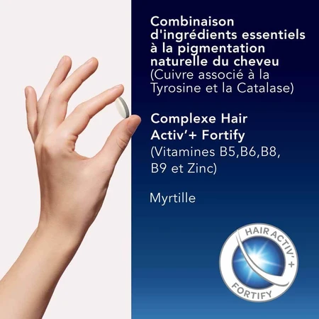 Arkopharma Forcapil Age Protect Pigmentation, Densité, Eclat Cheveux Blancs & Ternes 90 Comprimés
