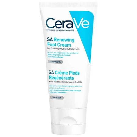 Cerave Body SA Crema Regeneradora de Pies Piel muy seca, agrietada y áspera 88ml
