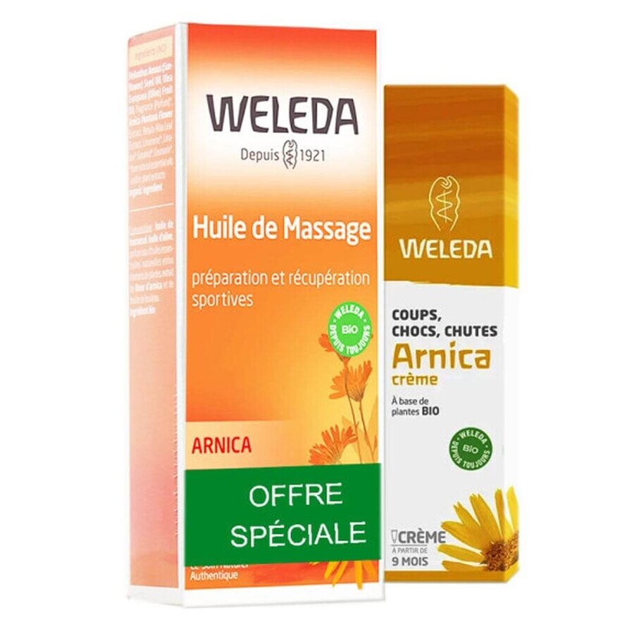 Weleda Arnica Massage Oil 100ml + Cream 25g Preparation and physical recovery for sports