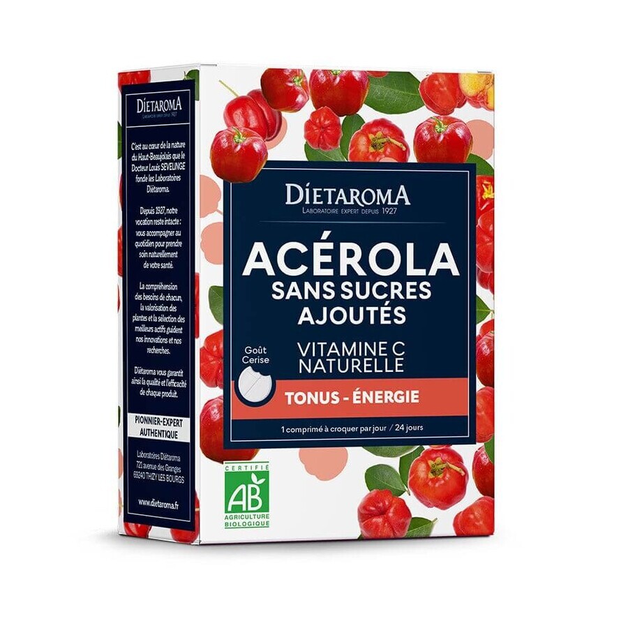 Dietaroma Acerola senza zuccheri aggiunti Energia Tonus 24 compresse